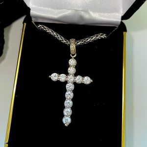 Natural VS1 Diamond, 14k Solid White Gold Chain